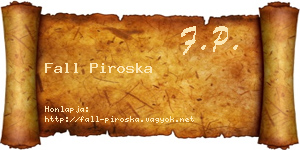 Fall Piroska névjegykártya